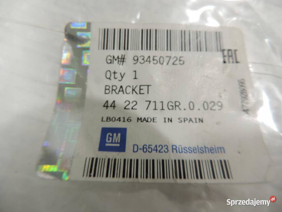 ŁAPA SILNIKA OPEL VIVARO B 16 93450725 NOWA osobowe