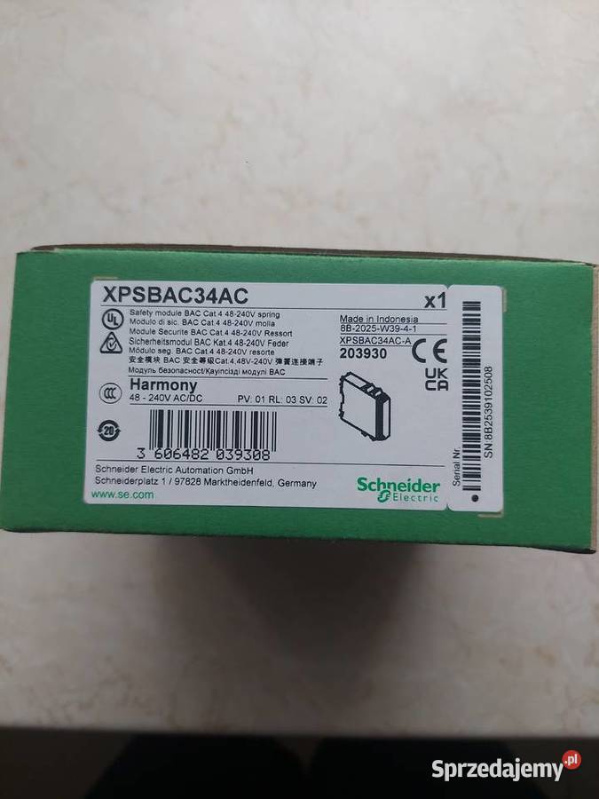 Przekaźnik bezpieczeństwa XPSBAC34AC Nowy Sącz