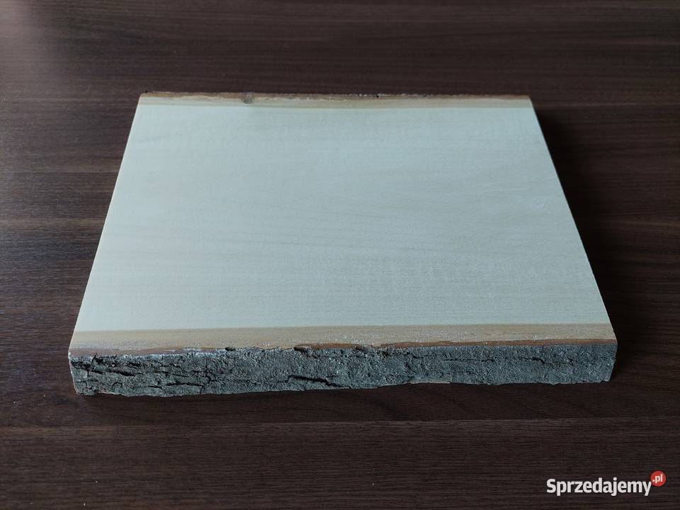 Deska lipowa z korą 30x175x25 rzeźba ikony Łódź
