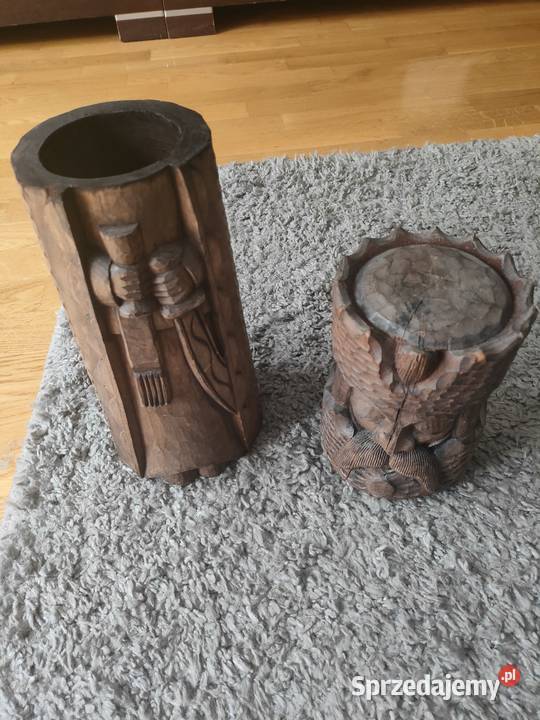 Skwarcz Rzeźba z czasów PRLMini barek brązowy mazowieckie Warszawa