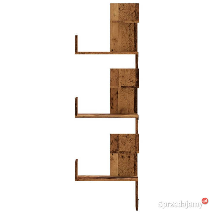 Narożna półka ścienna stare drewno 45x45x147 Półki sprzedam