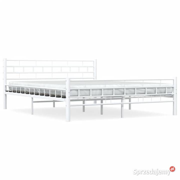 vidaXL Rama łóżka biała metalowa 160 x 200 Ramy i stelaże Warszawa