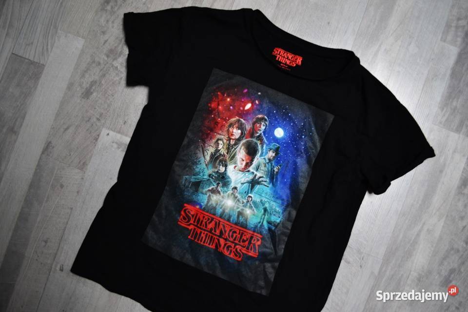 Czarna koszulka Stranger Things XS tshirt House