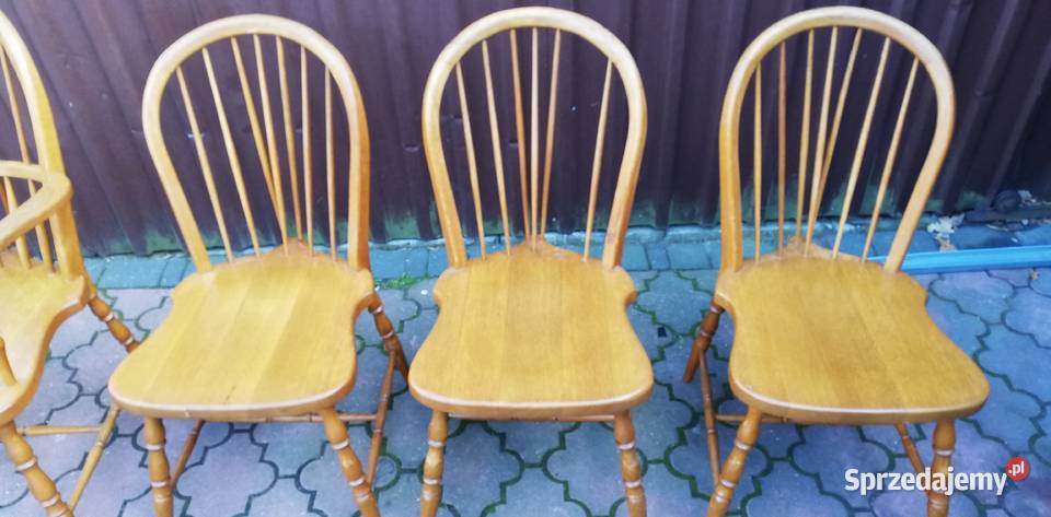 Krzesło krzesła 4 drewniane stylowe fotel