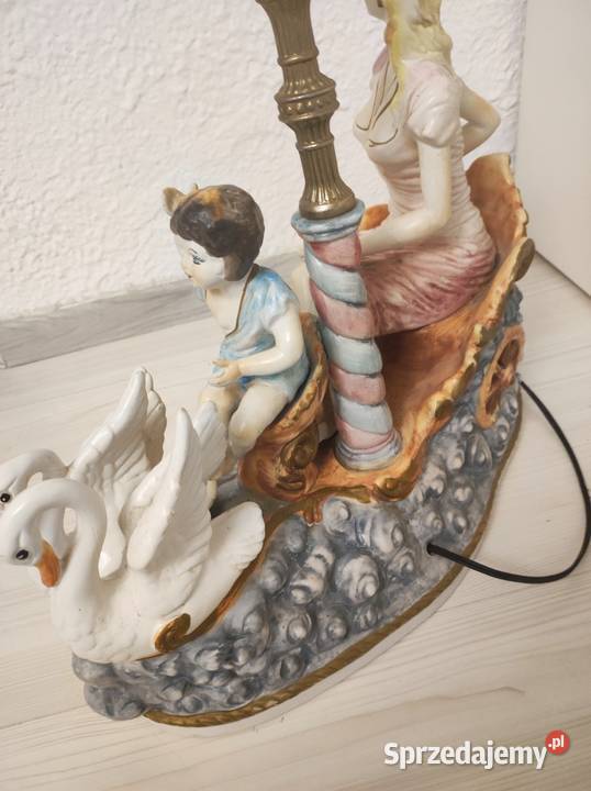 Porcelanowa lampa Capodiamonte Łagiewniki