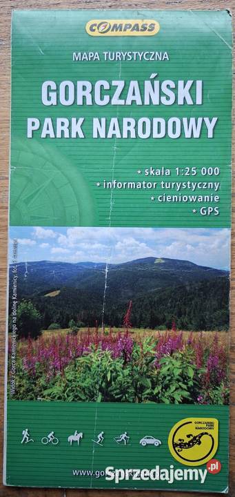 Gorczański Park Narodowy 125 000 mapa małopolskie Kraków