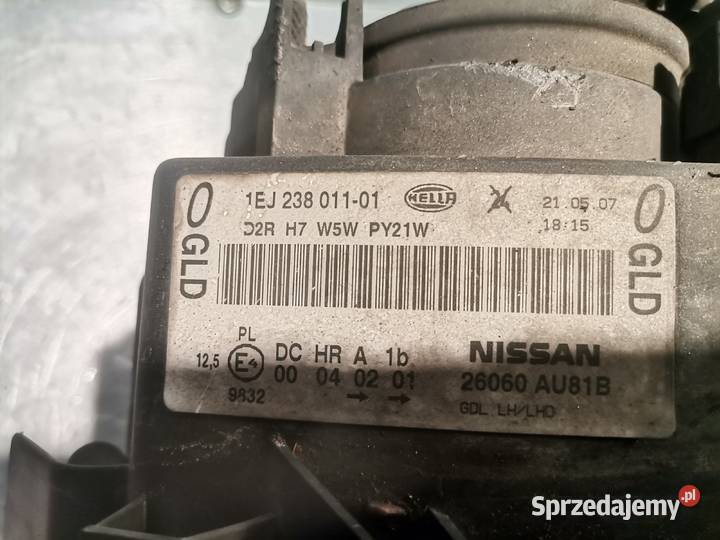 REFLEKTOR LAMPA LEWY PRZÓD XENON NISSAN PRIMERA prawe Nowy Sącz