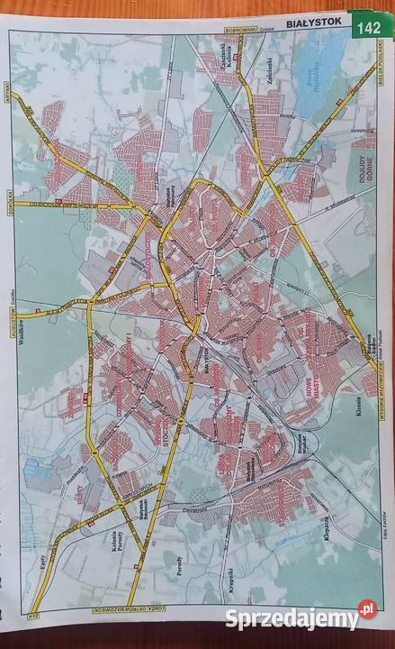 Samochodowy atlas Polski miękka mazowieckie Małkinia Górna
