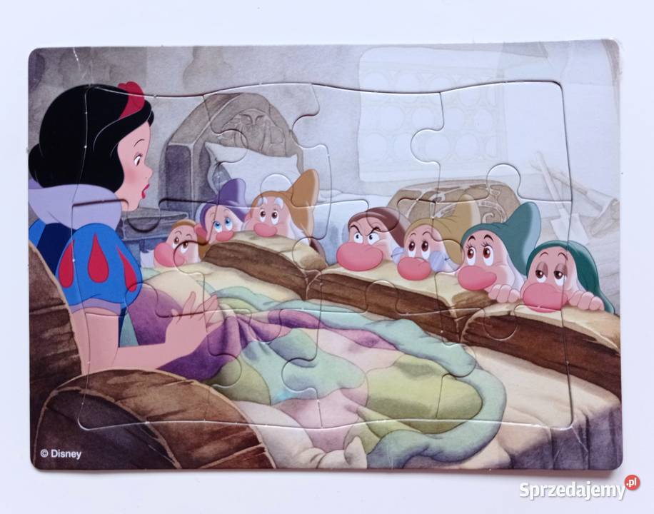 2x Puzzle Disney Księga dżungli i Śnieżka 12 Katowice