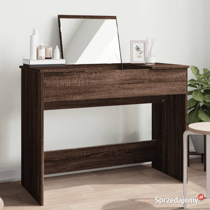 Toaletka z lustrem brązowy dąb 100x45x76 Warszawa