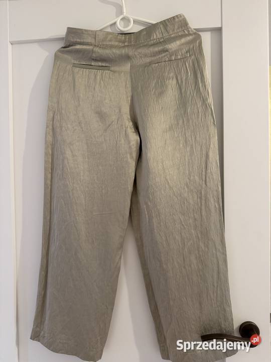 Spodnie damskie 34 Massimo Dutti wiskoza len śląskie Częstochowa
