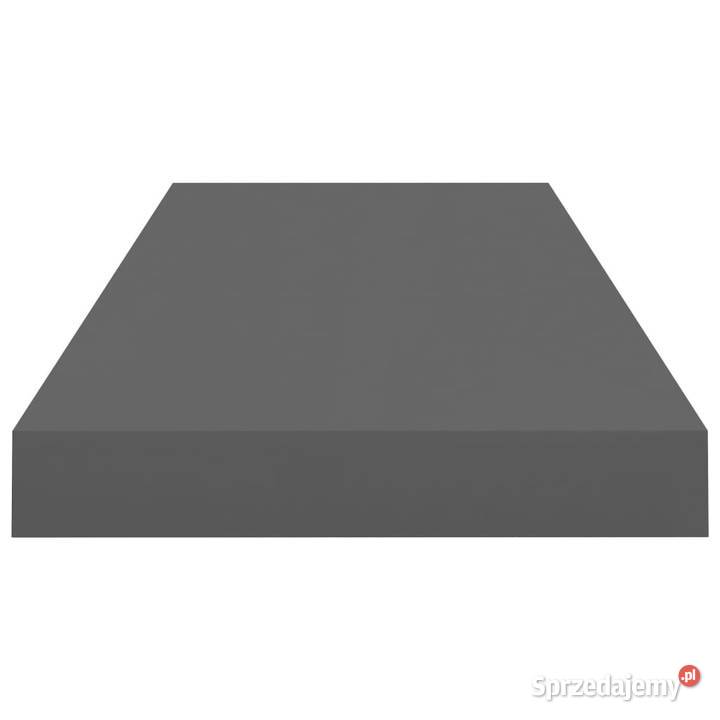 Półki ścienne 2 wysoki połysk szare 60x235x38