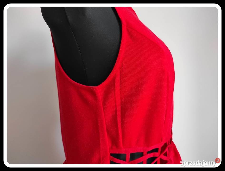 HM czerwona sukienka na lato XL 42 H&M mazowieckie