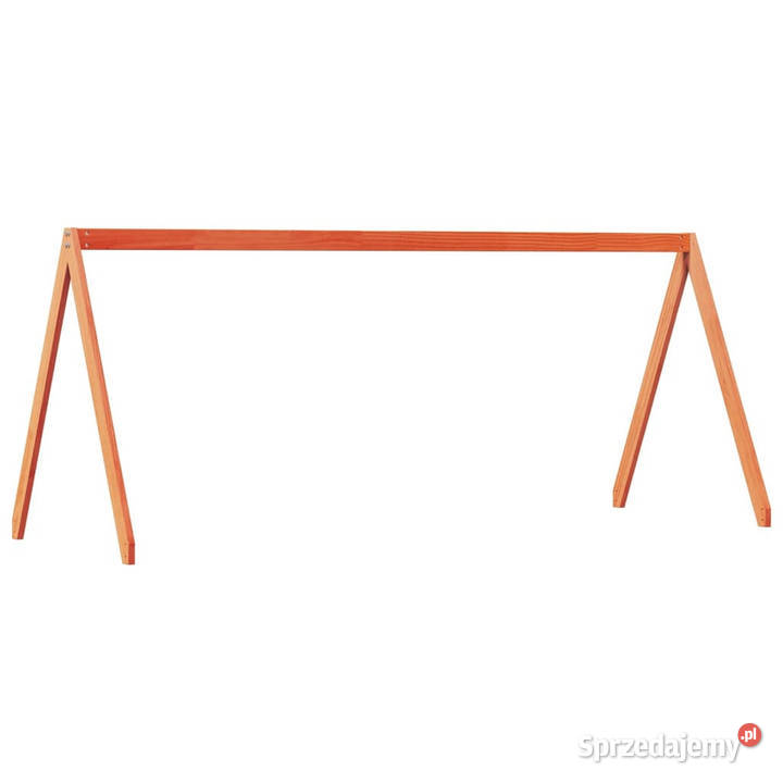 Wysokie łóżko z dachem woskowy brąz drewno 85cm Warszawa