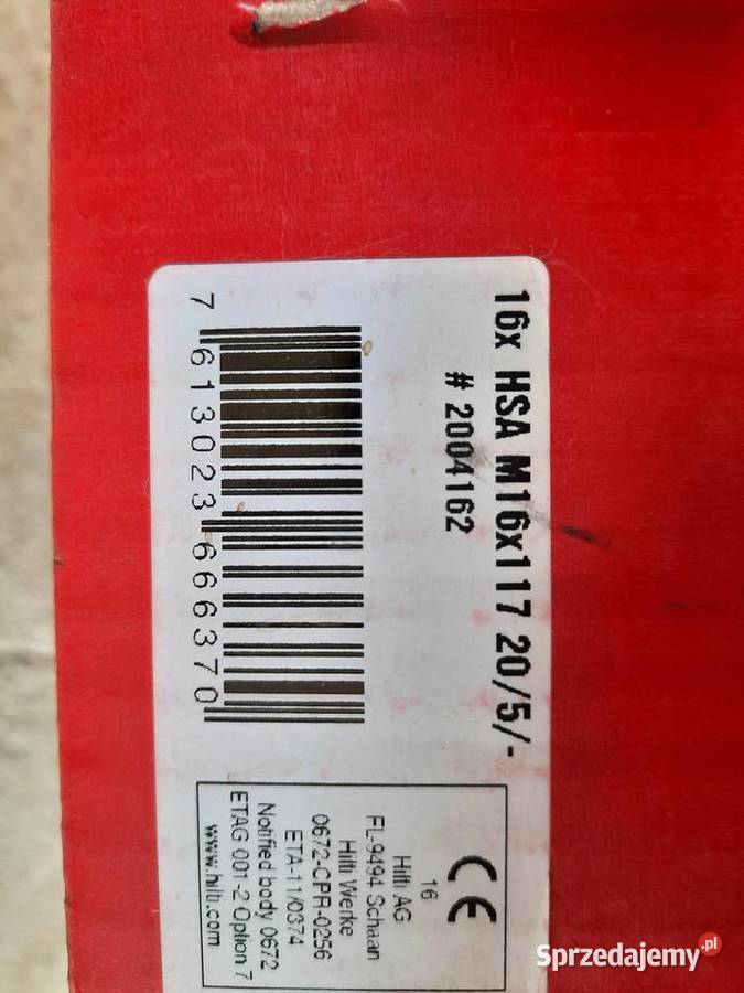 Hilti HSA 10x90mm 12x105mm 16x117mm Puławy