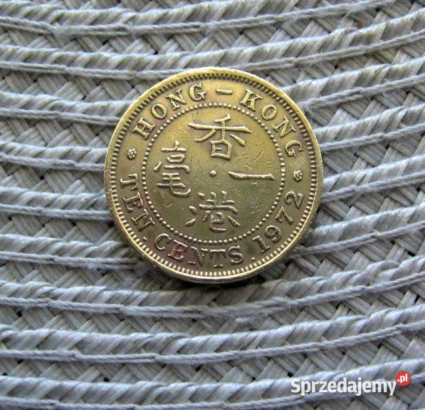Hongkong 10 Centów 1972r Numizmatyka wielkopolskie sprzedam