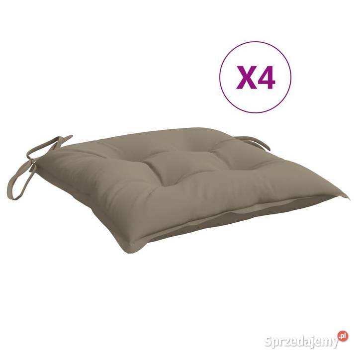 vidaXL Poduszki na krzesła 4 taupeSKU361475 Poduszki mazowieckie Warszawa