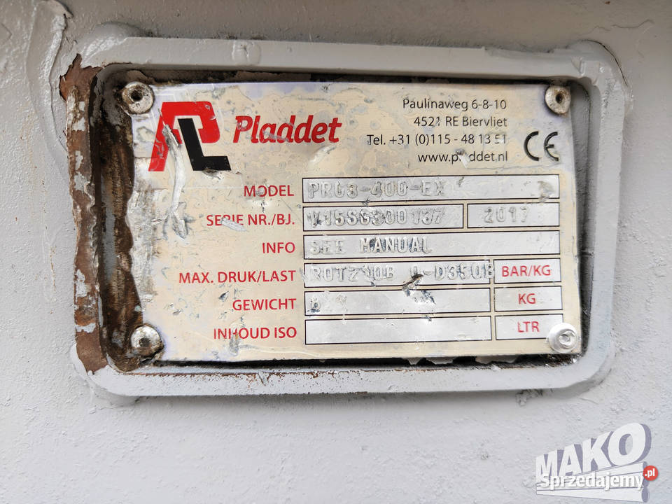 Chwytak sortujący wyburzeniowy Pladdet PRG3400 Osprzęt roboczy