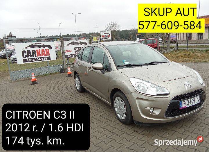 CITROEN C3 II 16 HDI PRZEBIEG 174 Zadbany Wągrowiec