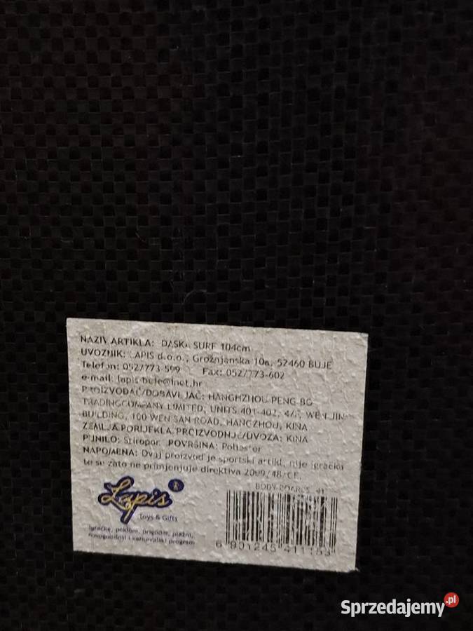 Deska bodyboard rekreacyjna na fale rekin 104 Kraków