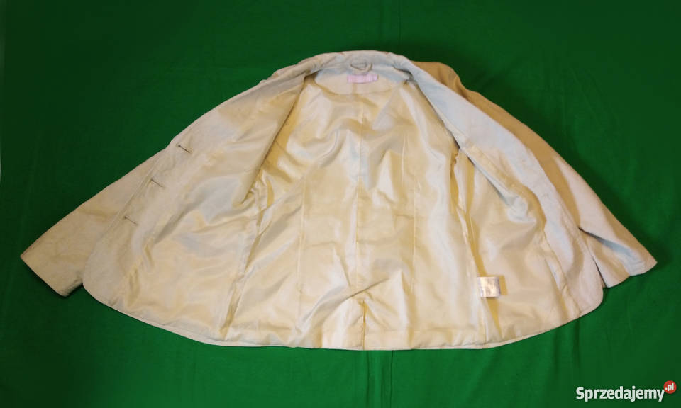 Wygodny jasny prążkowany bawełniany żakiet Warszawa