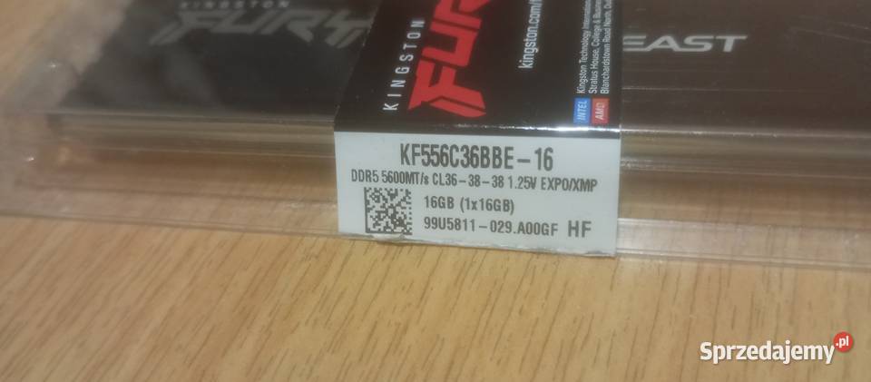 Kingstone Pamięć RAM DDR5 16Gb RAM Fury Beast Radom sprzedam