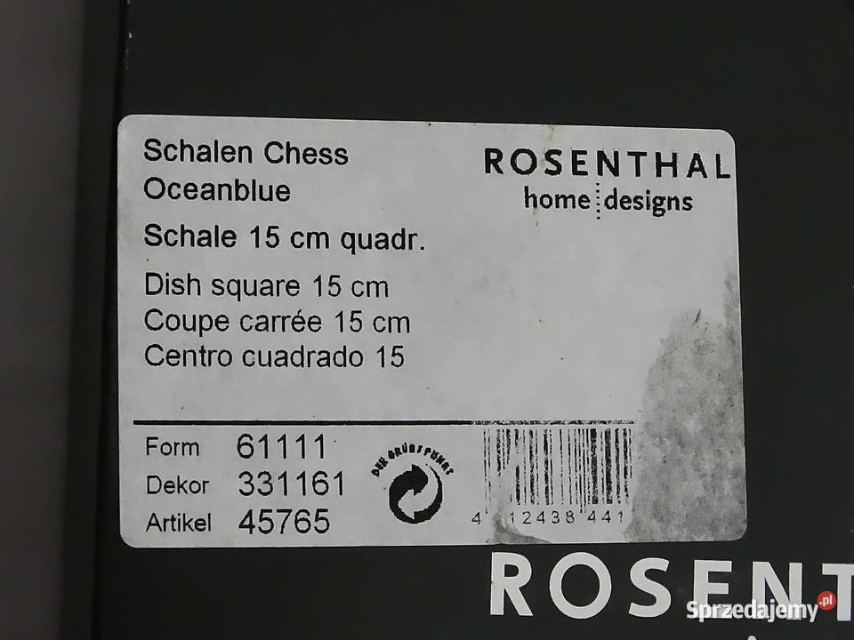 Szklana misa dekoracyjna Rosenthal lubelskie Biłgoraj