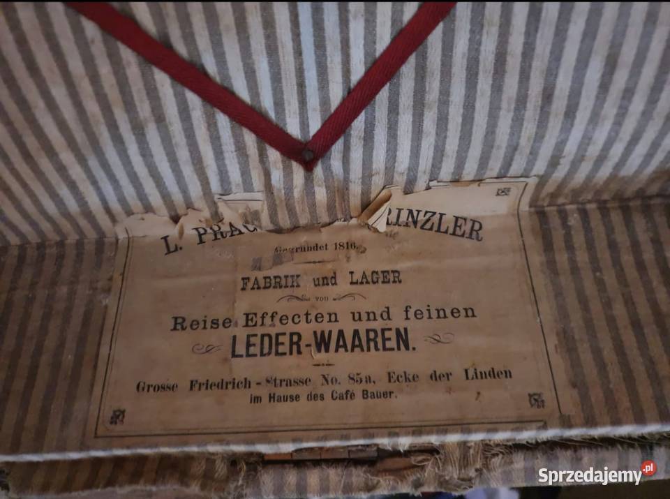 Antyczna skrzynia kufer niemiecki z XIX w Warszawa