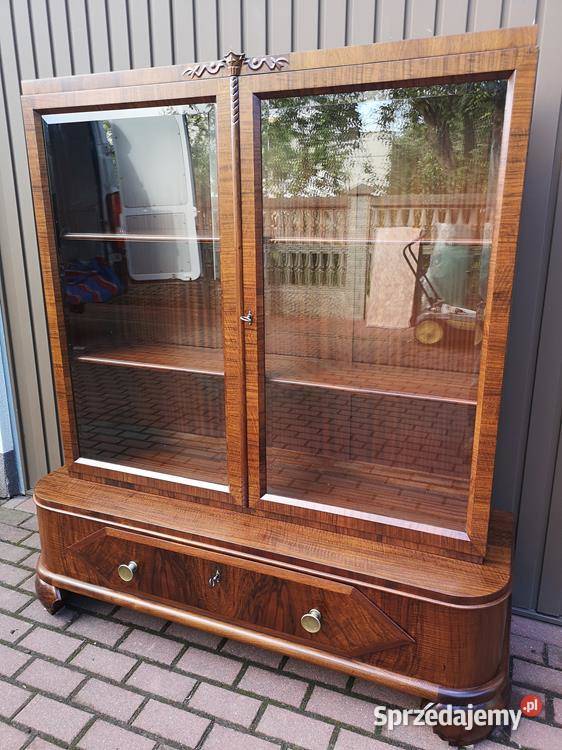 Witryna Biblioteka Serwantka ARTDECO Orzech Swarzędz sprzedam