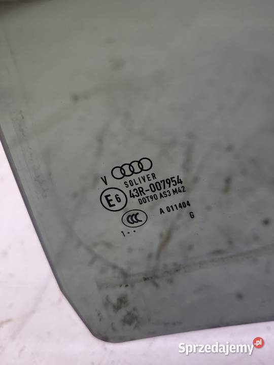 SZYBA BOCZNA DRZWI LEWY TYŁ AUDI A6 C7 2011R Przystajń