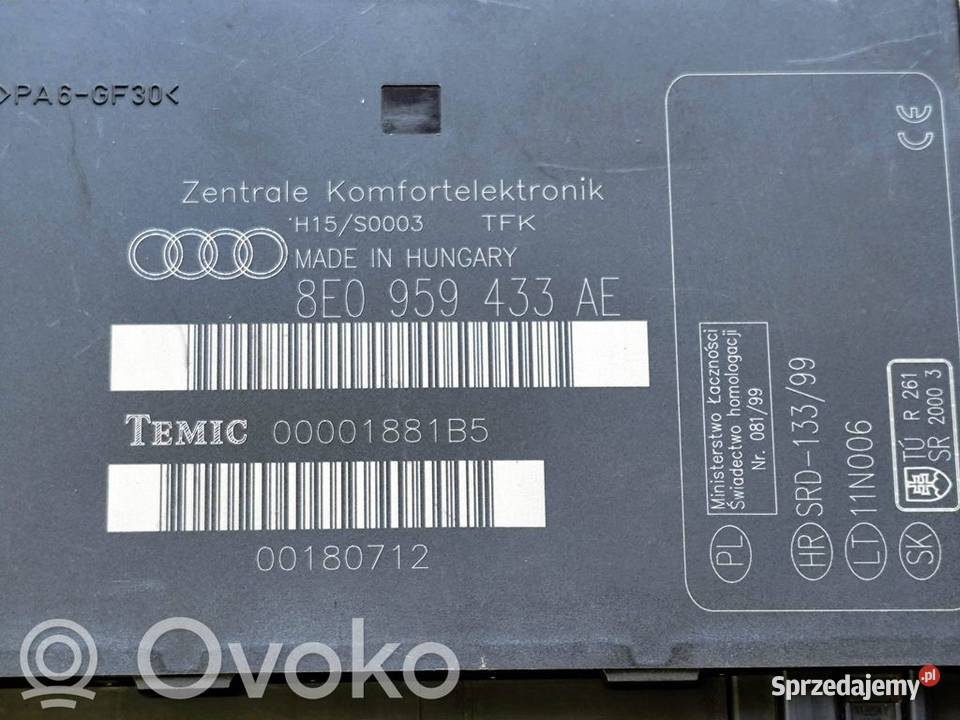 Audi A4 S4 B6 B7 MODUŁ STEROWNIK KOMFORTU