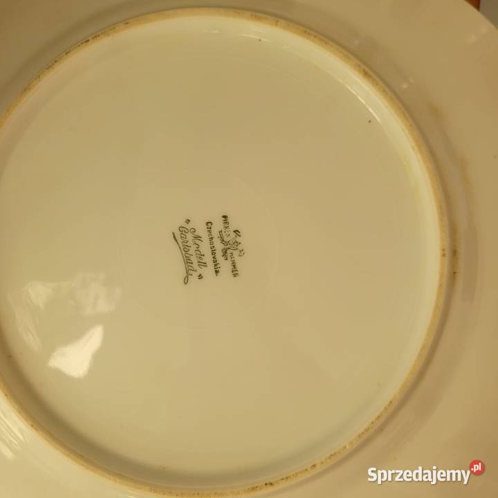 ozdobny talerz porcelana Czechosłowacja Patery Gliwice