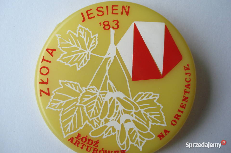 Przypinki plastikowez okresu PRL 6 różne Łódź