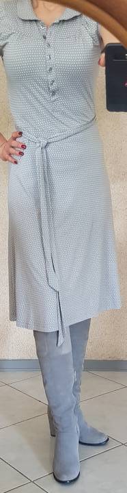 Sukienka szara zapinana pasek długa kobieca sexy świętokrzyskie Kielce sprzedam