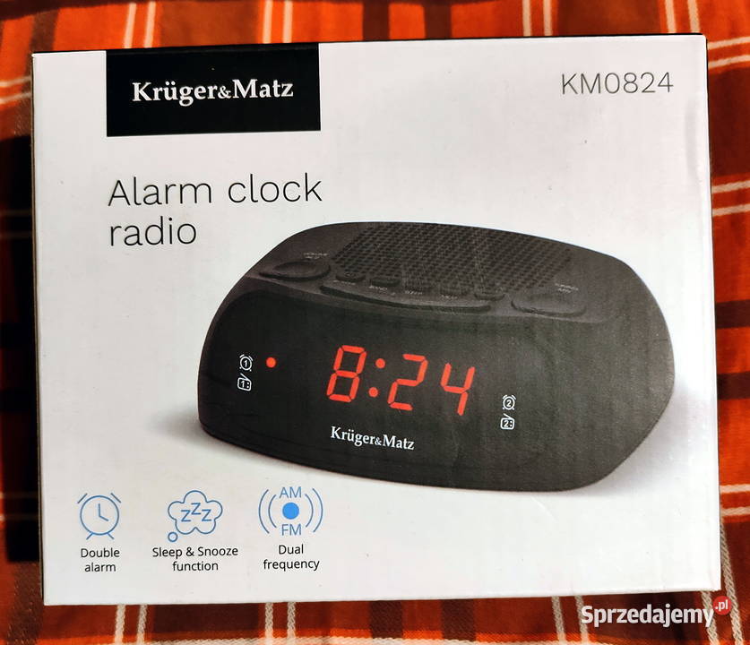 Radiobudzik Alarm Clock Radio Kruger Matz 0824 czarny lubelskie Lublin