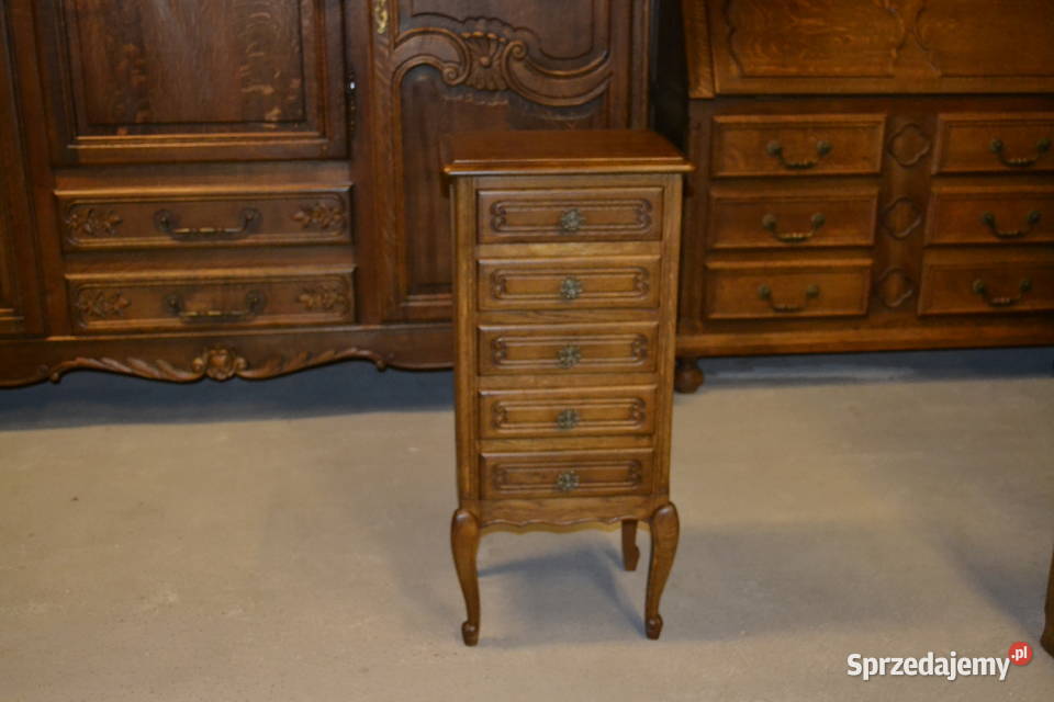 komoda szyfonierka ludwikowska dąb 2 Antyki Będzin