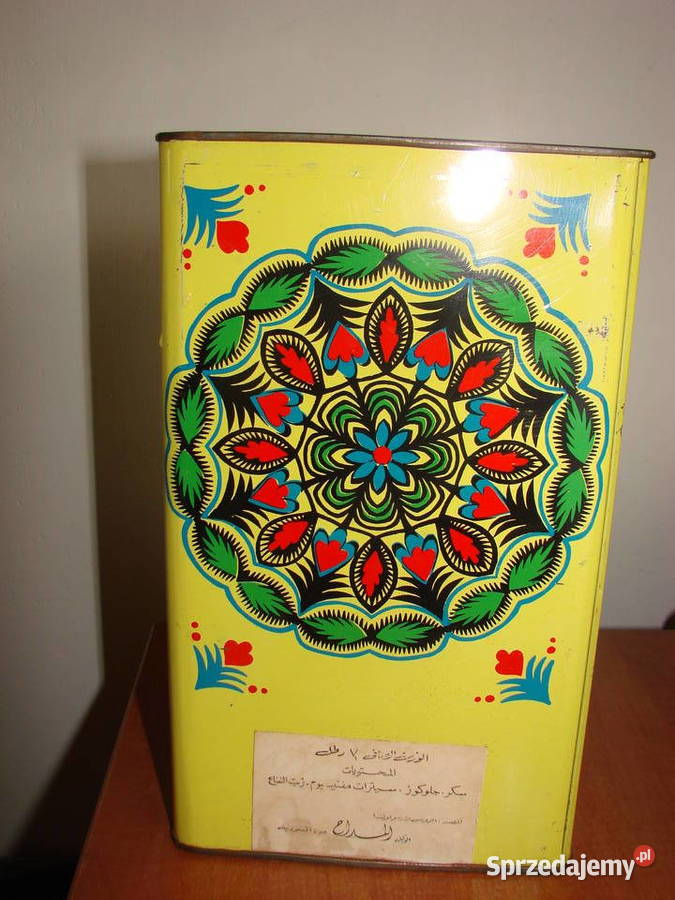 Agros blaszana puszka słodyczach PRL Pruszcz Gdański