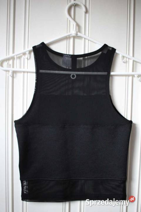 czarny top hm xs 34 siatka siateczka bluzka Toruń