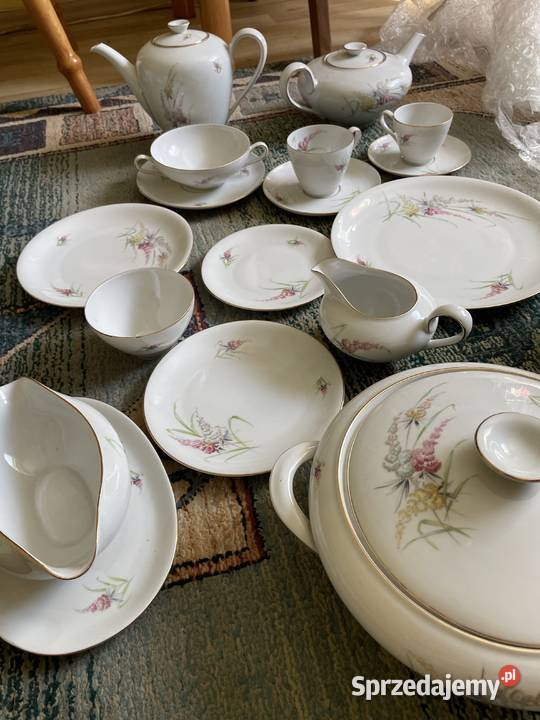 Krister KPM Zestaw obiadowo kawowy pomorskie Gdańsk