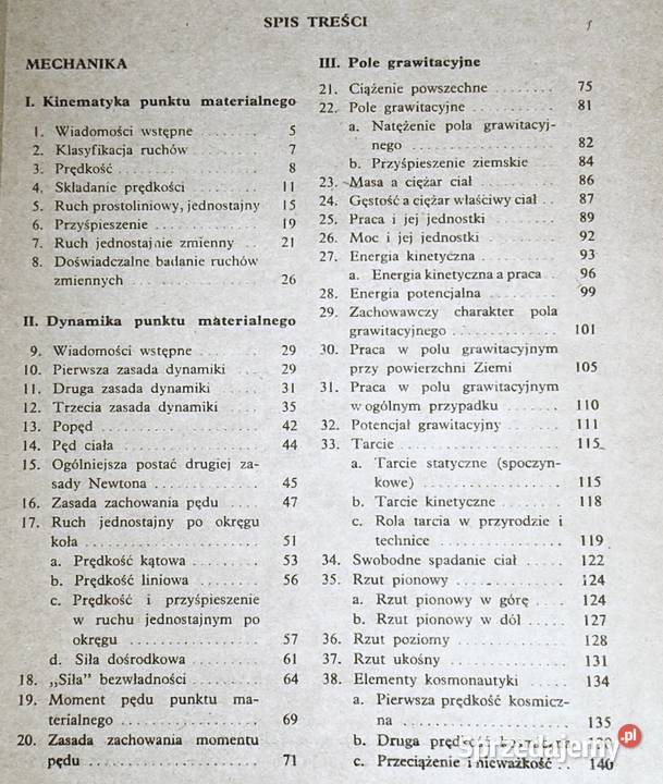 Fizyka kl 1 LO technikum i LZ E Gabryelski