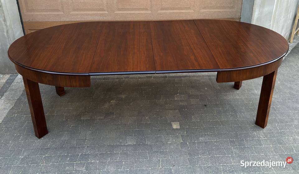 Stół Owalny Orzech ART DECO 306 Rozkładany Do Warszawa
