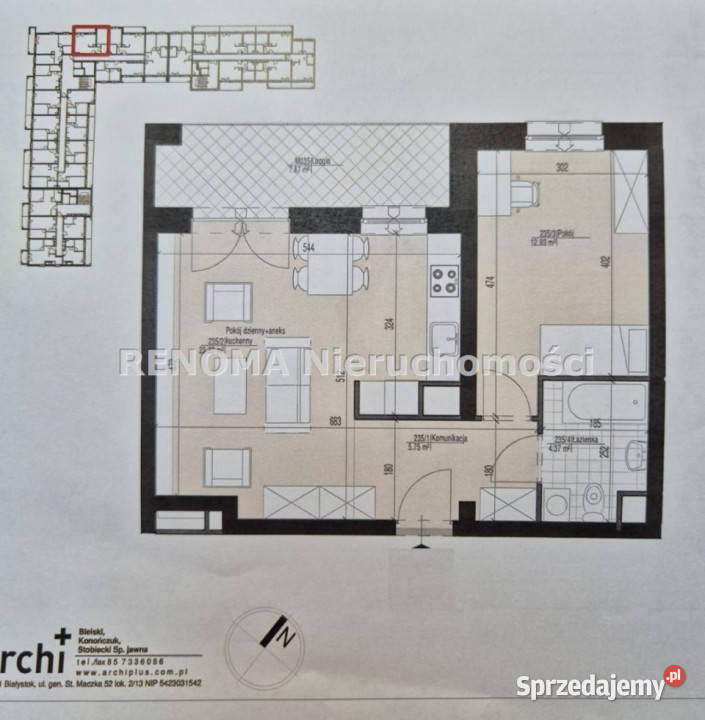 Mieszkanie Białystok 463m2 3 pokoje 14881zł/m2 Sprzedaż