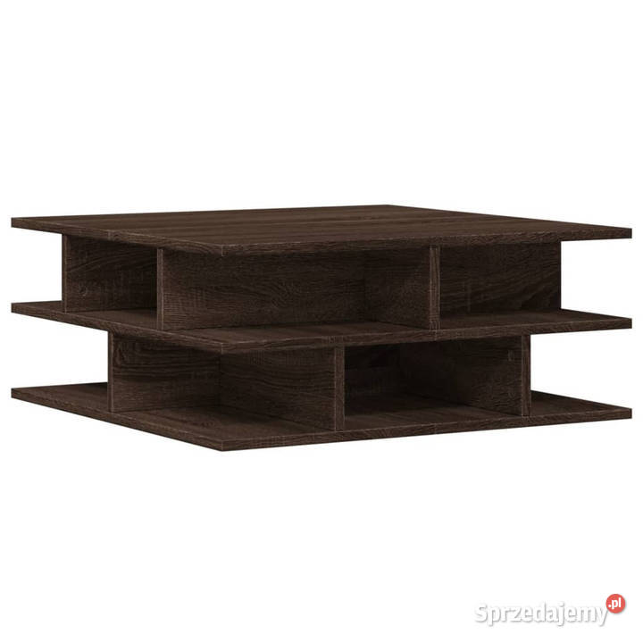 Stolik kawowy brązowy dąb 70x70x29 WM840750 Warszawa