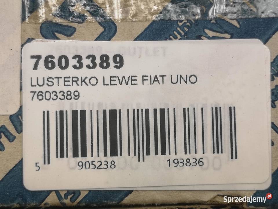 LUSTERKO LEWE FIAT UNO 19831996 NOWE ORYGINALNE osobowe sprzedam