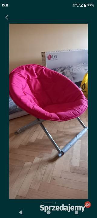 Fotel skladany 2razy uzyty Fotele i krzesła obrotowe łódzkie Łódź