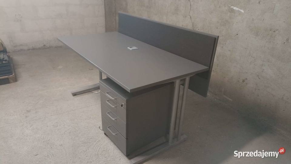 Biurko 160x80 szare regulowana wysokość Nowy Biuro