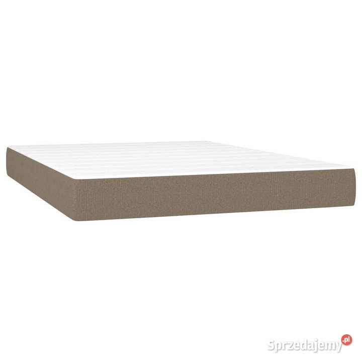 Łóżko kontynentalne z materacem taupe tkanina 144cm mazowieckie Warszawa