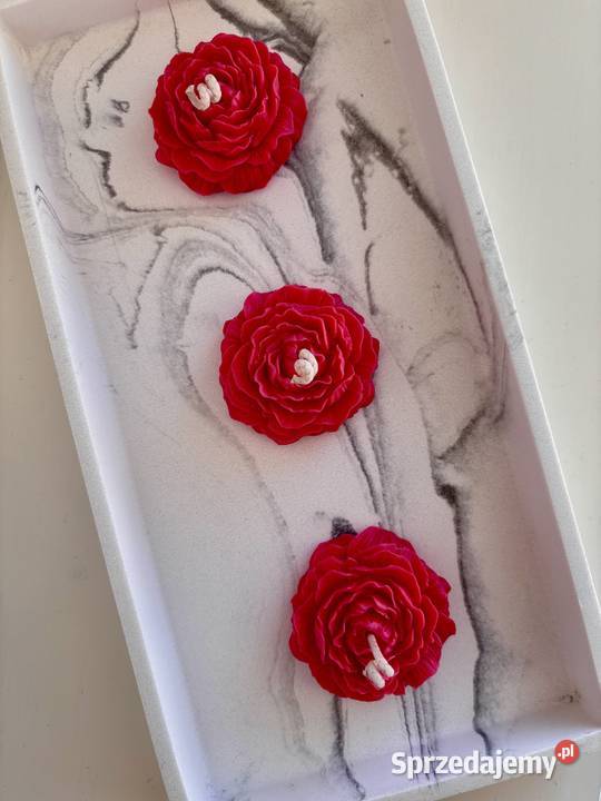 Świeca Sojowa PIWONIA Handmade Prezent 3 Kolory