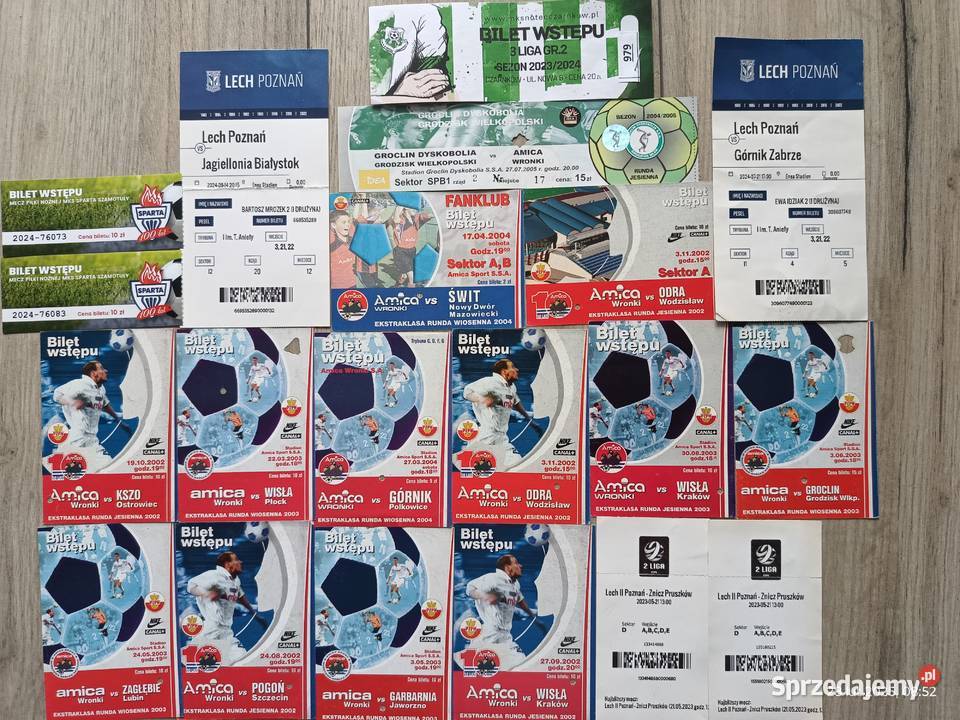 Kolekcjonerskie bilety meczowe polskich klubów