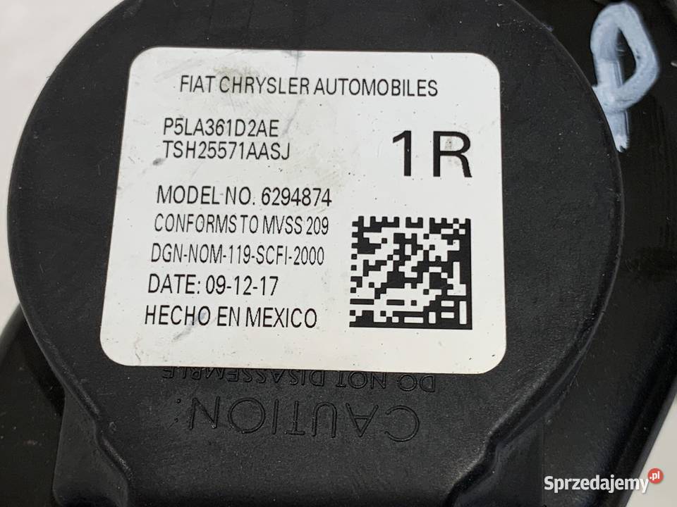 PAS BEZPIECZEŃSTWA PRAWY PRZÓD CHRYSLER PACIFICA Motoryzacja